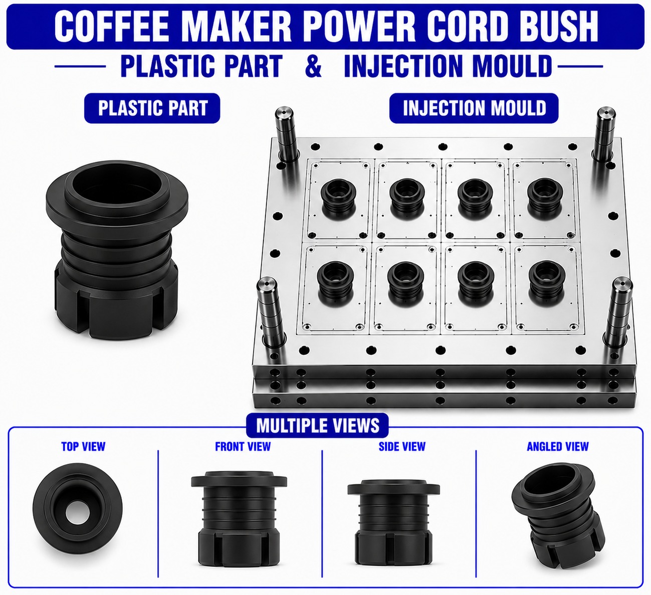 Coffee Maker Plastic Power Cord Bush Mould and Moulding Services